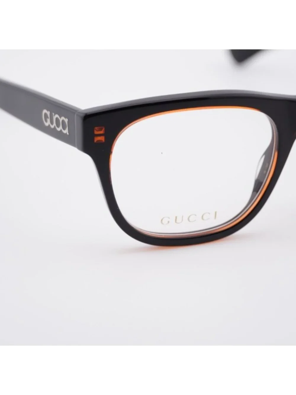 Gucci GG1796O 007 Eyeglasses Black/Red 55mm Square Frame
